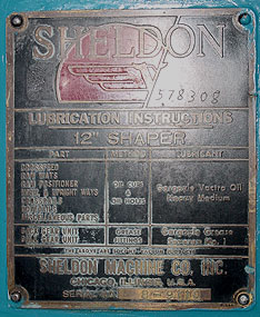 Photo Index - Sheldon Machine Co., Inc. - metal shaper